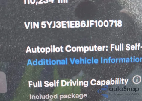 2018 Tesla Model 3 Long Range/Performance from USA, damaged, VIN 5YJ3E1EB6JF100718
